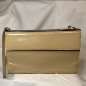 Salvatore Ferragamo Macadamia Beige and Chrome Bag
